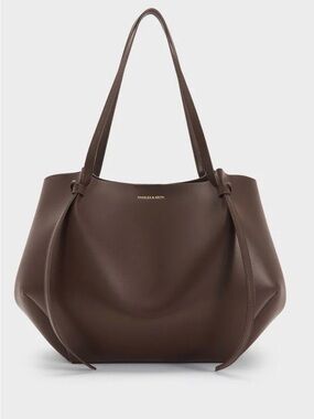 Charles & Keith XL Calla Tote Bag - Espresso Brown